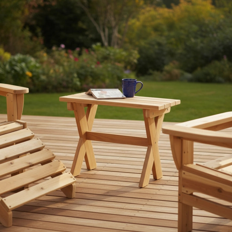Table basse de jardin en bois de cÃ¨dre