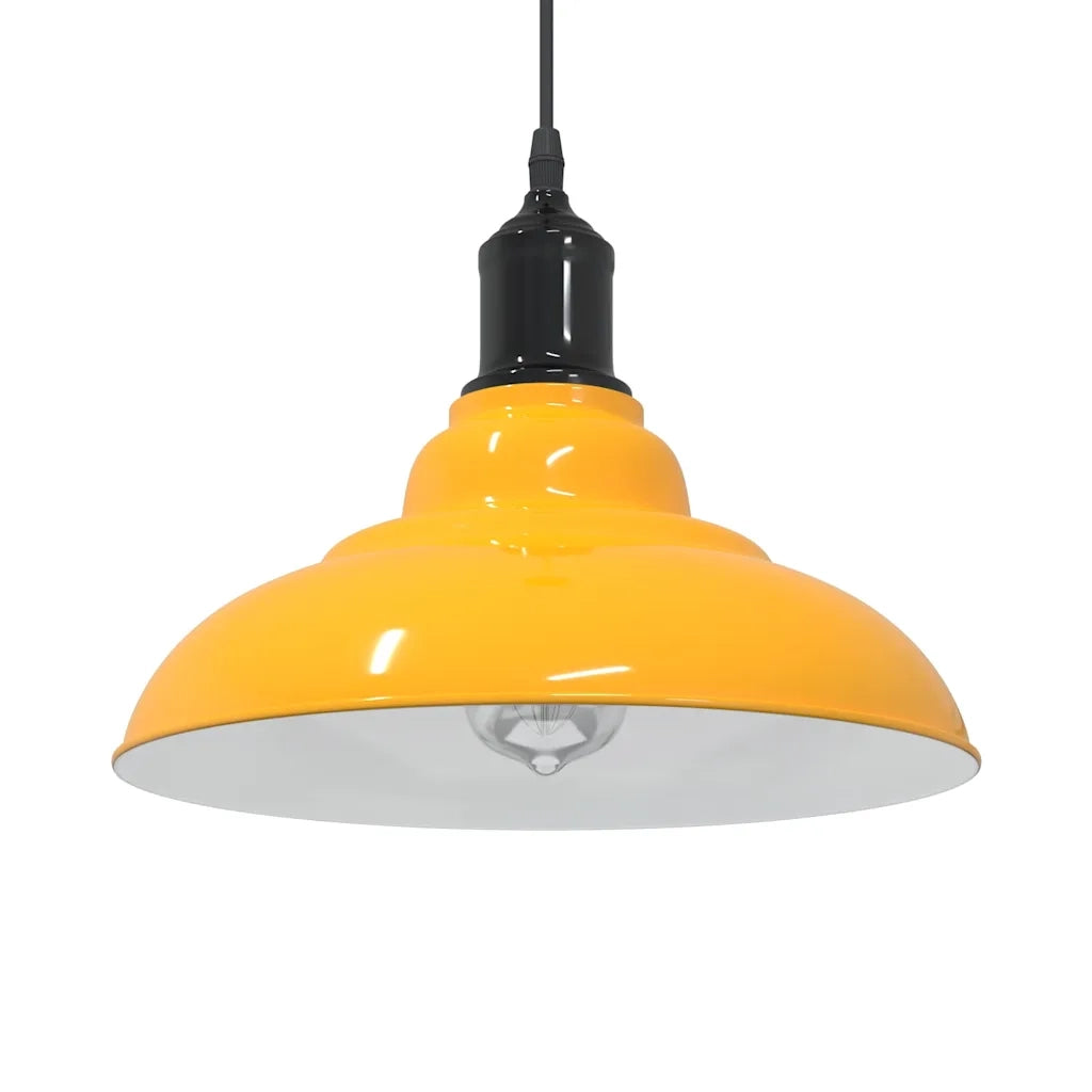 Lampada Sospensione Regolabile E27 Giallo Lucido ?31 cm Metallo CFW2282825