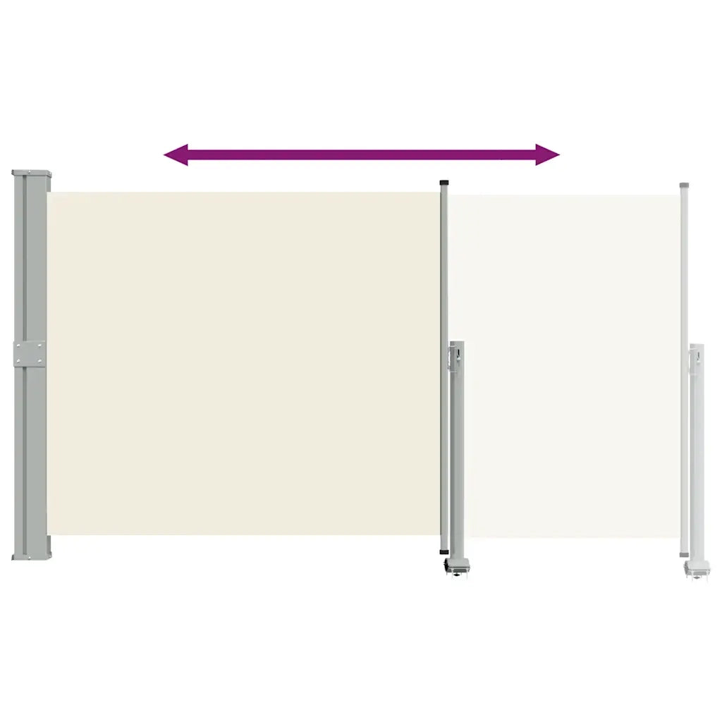 Tenda da Sole Laterale Retrattile 140 x 300 cm Crema 45191