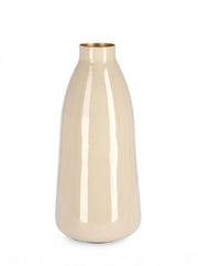 2X Bottiglia decorativa beige D.13,5x32,5h