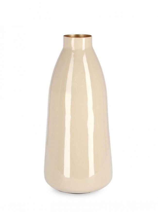 2X Bottiglia decorativa beige D.13,5x32,5h