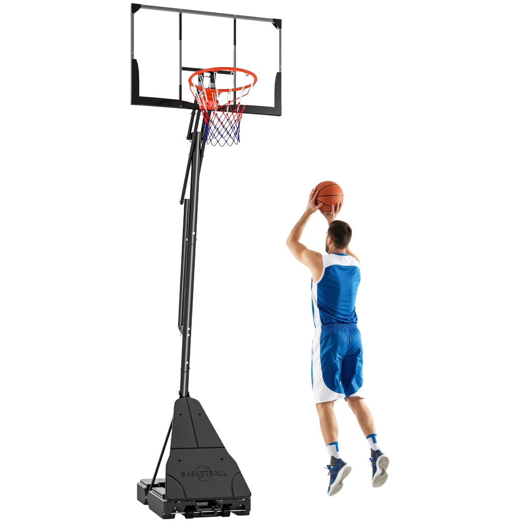 Canestro da Basket per Esterni ¨C zephmum ¨C Acciaio e Plastica, 120x120x245-305 cm