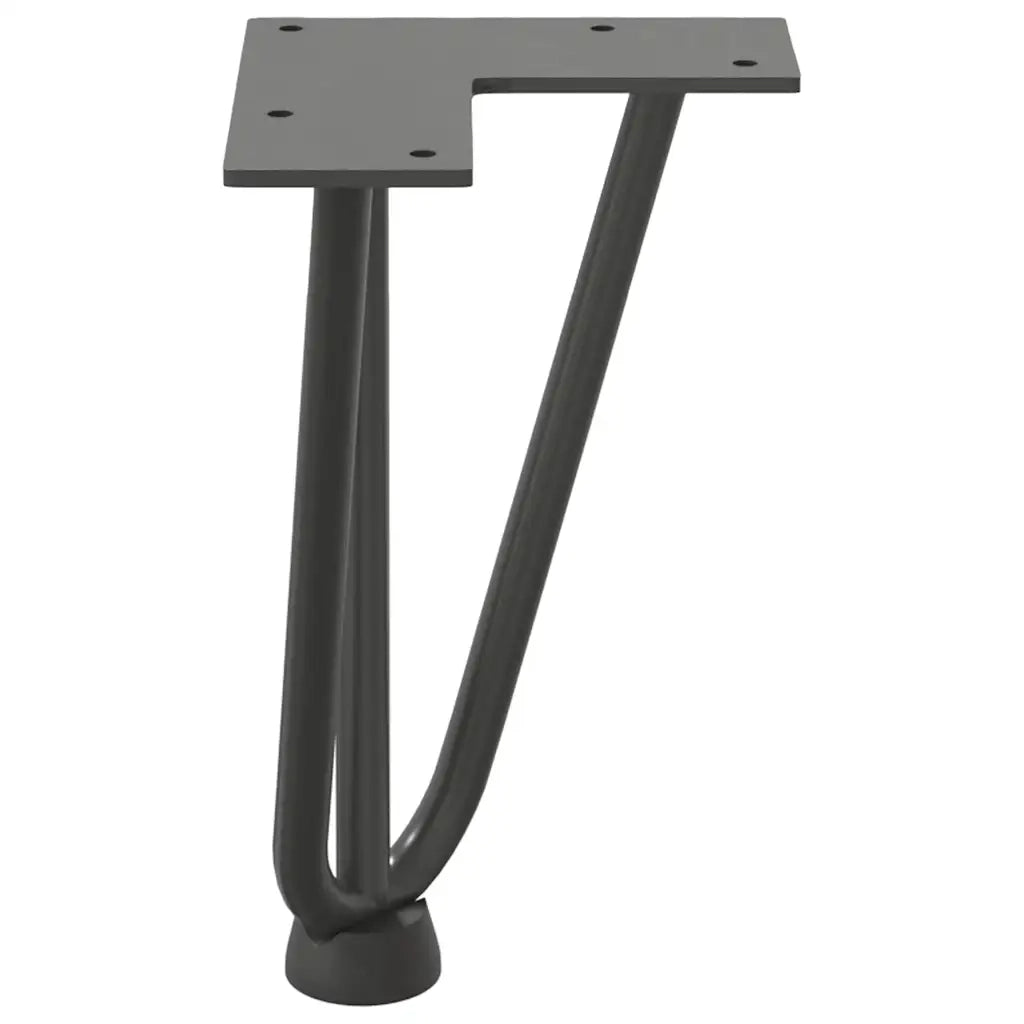 Gambe a forcina per tavolino 4 pz-Set di 4 Gamba per Tavolo antracite 20 cm acciaio massiccio 133844