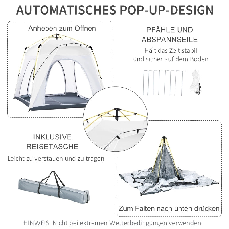 Tenda a cupola per 4 persone; leggera; stabile; impermeabile; UV 50+ Tenda da campeggio con finestra a gancio; tenda familiare con teli da terra e colonna d'acqua da 1000mm per campeggio; Viaggio Giardino trekking