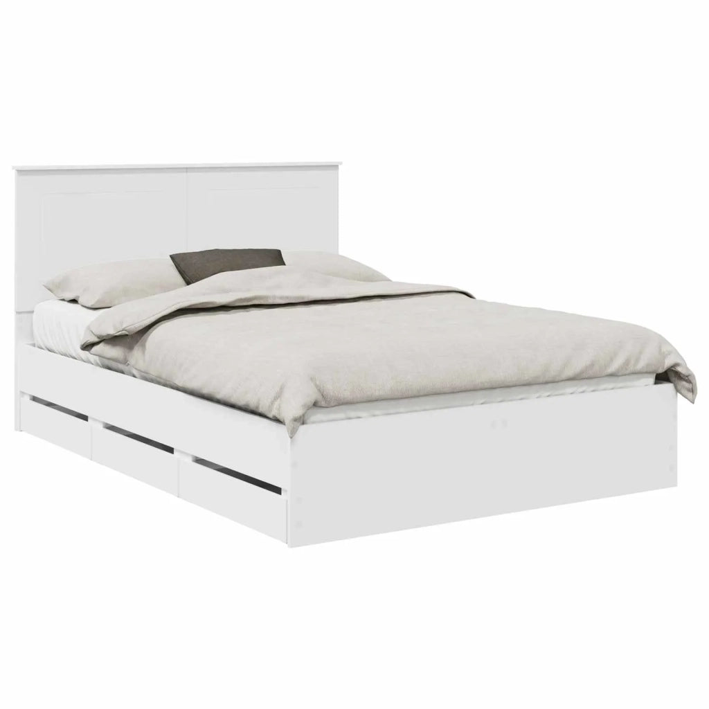 Struttura del letto Bianco 140 x 190 cm Legno Ingegnerizzato