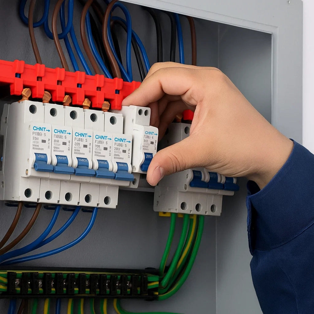 Chint interruttore magnetotermico compatto 1p+n curva c 1 modulo 4,5 ka 230v *** ampere 20 ampere, confezione 1