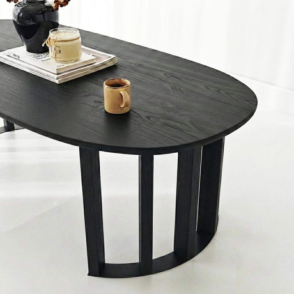 Tavolino in legno "Elysia" - 120 x 60 x 40 cm - Nero