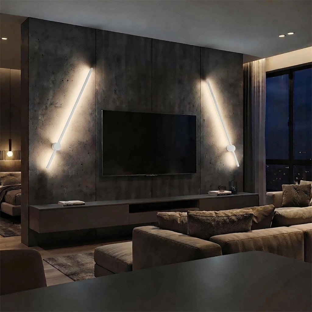 Applique Barra Luminosa Lineare LED 12W CCT Lampada Decorativa Moderna Parete Luce Orientabile Soggiorno Camera da Letto 230V BIANCO
