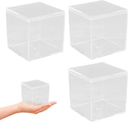 Displaycase trasparente in acrilico con cubi per giocattoli e figurine di azione (10 x 10 x 10 cm) - per esposizioni e collezioni