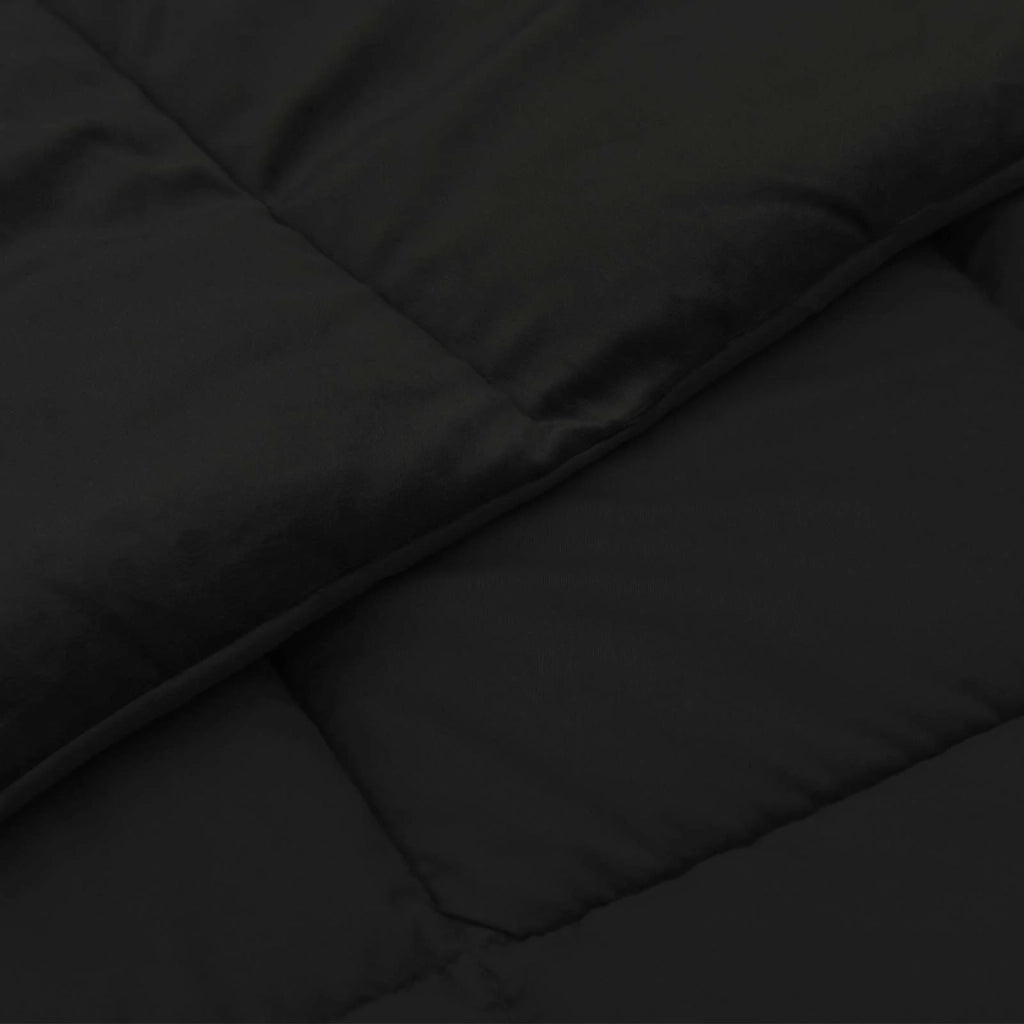 Piumone | Duvet Completo Annuale Nero 240 x 260 cm Microfibra