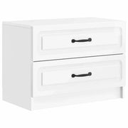 Armadio da Notte con cassetto Bianco Lucido 62 x 34,5 x 44,5 cm