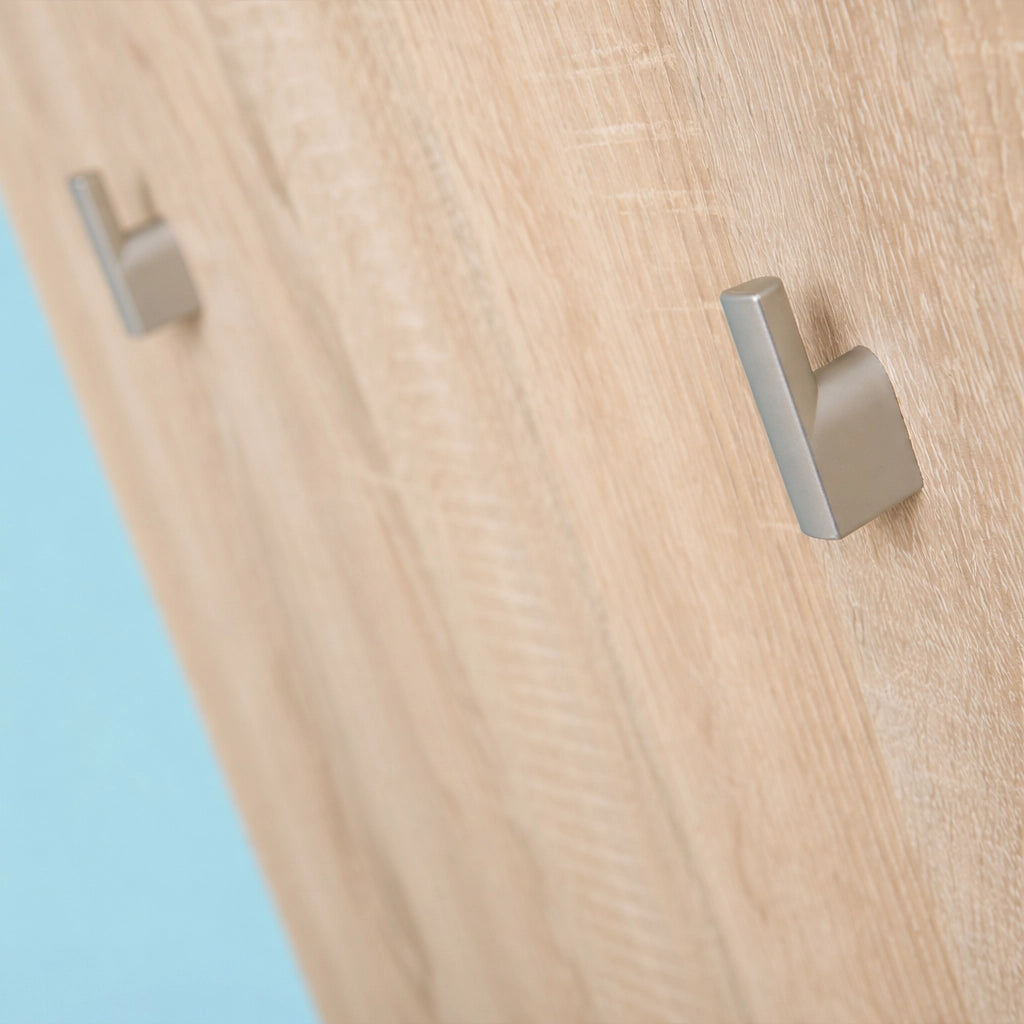 Mobile Ingresso Scarpiera Appendiabiti Imbottito Set Entrata Anta Colonna Vani Guardaroba Ganci Ripiani Contenitore Multifunzione Salvaspazio Per Corridoio Casa Design Moderno 90 x 32 x 203 Cm Rovere