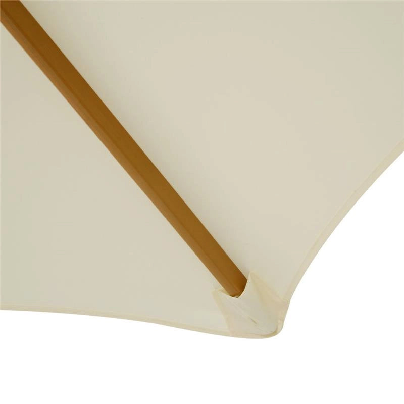 OMBRELLONE DA GIARDINO IN LEGNO E POLIESTERE 2.5 X 2.3 M BEIGE