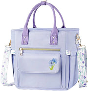 Lunchtas deluxe per donne con disegno di fiori rari - Grande valigetta isolata impermeabile con più tasche e cinturino rimovibile per lavoro/pic nic Regali di Natale per donne