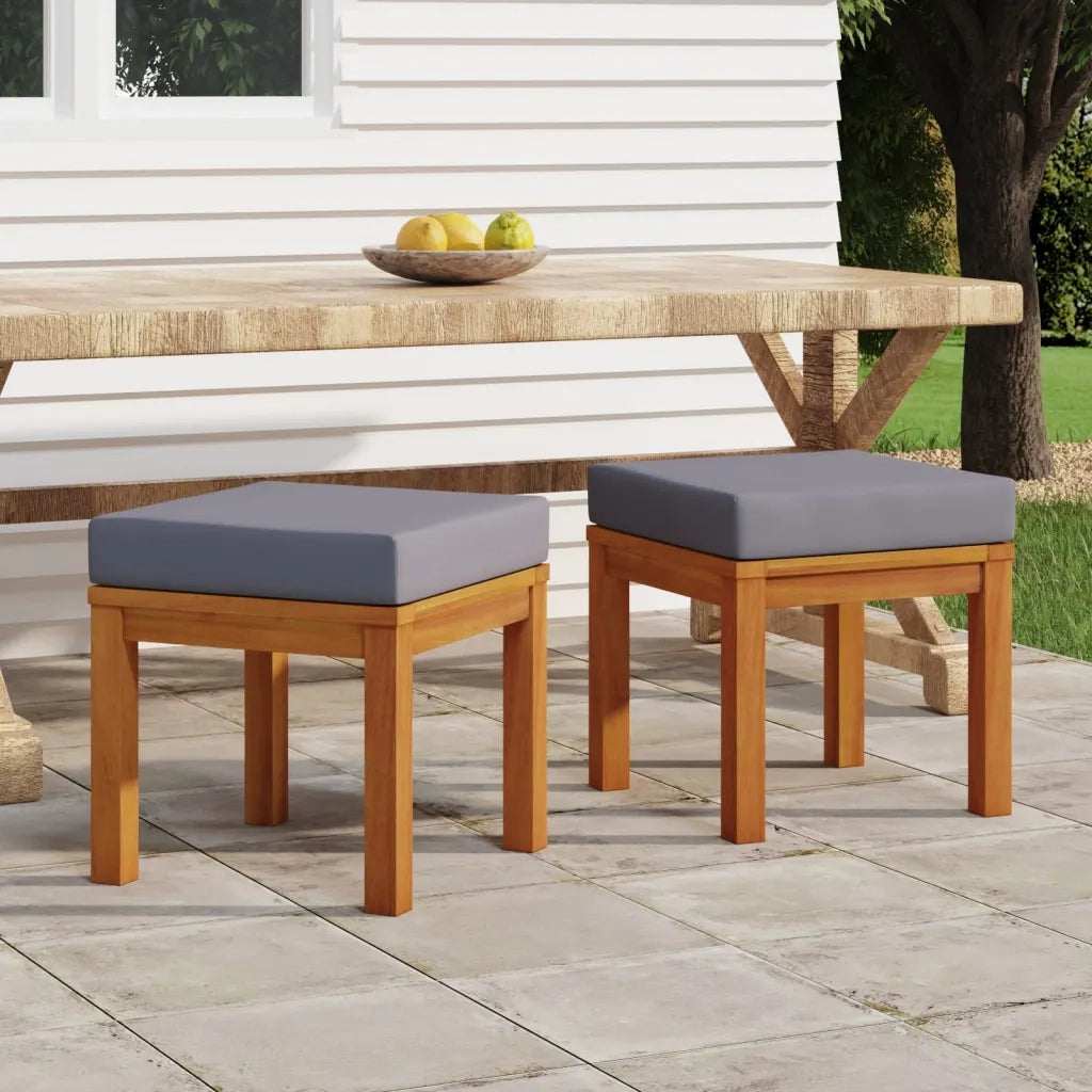 Sgabelli da Giardino con Cuscini 2 pz 40x40x42cm Massello Acacia CFW4912529
