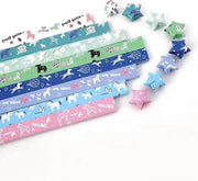 Papier per Origami a forma di Cavallo 540 Fogli con Disegno di Stelle - Decorazione per la Fortuna e l'Artigianato Handmade.