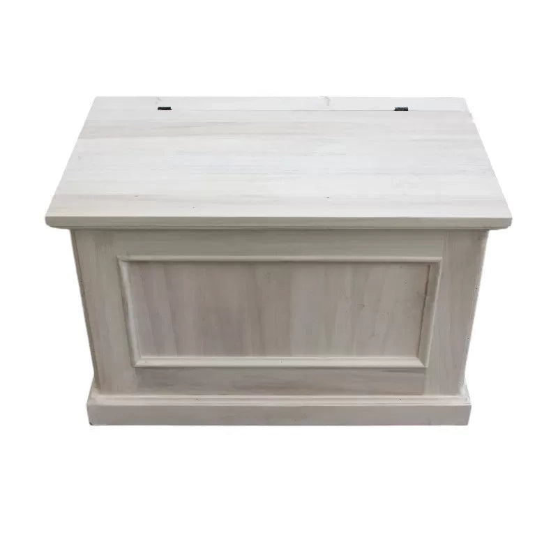 Cassapanca arte povera con ruote in legno grezza l.78 p.47 h.51 (2133) - Mobili 2G