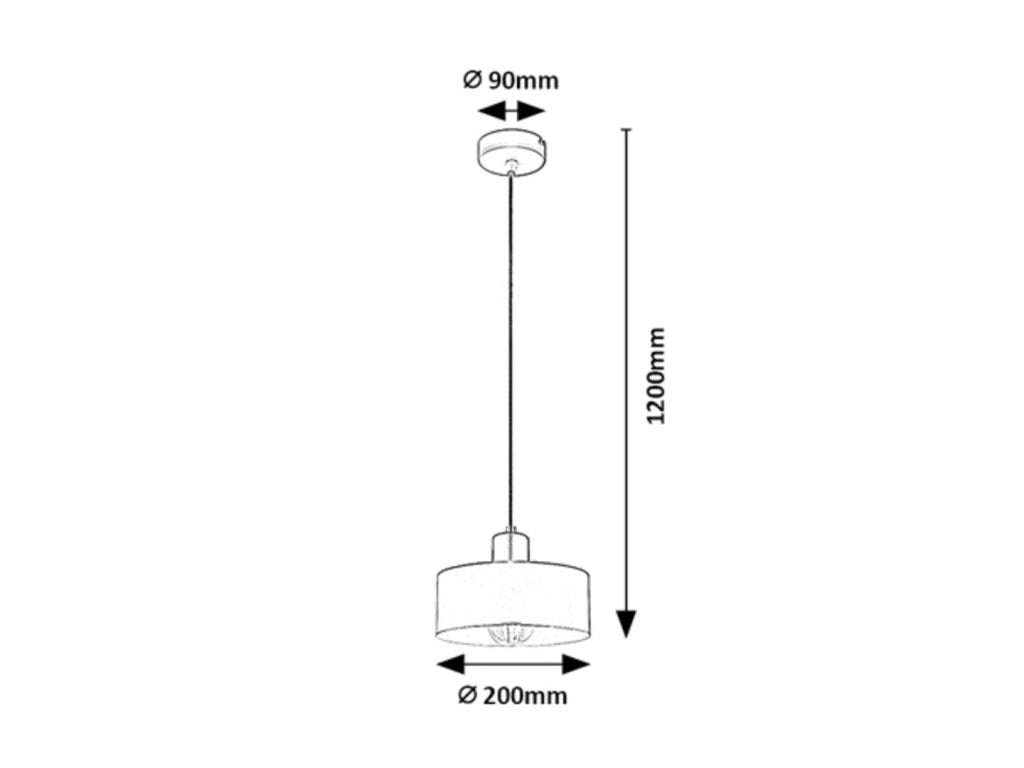 Lampadario Tisandra 1xE27 grigio-beige Rabalux