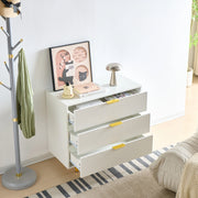 KOMMODE 3 cassetti 72x80x40 cm MDF Bianco