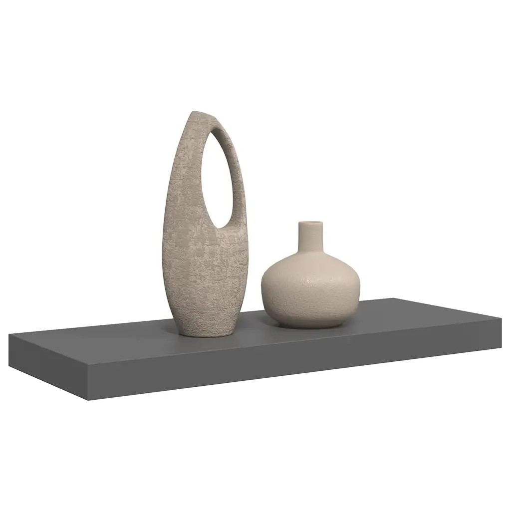 Scaffale a Parete Grigio Lucido 60x23,5x3,8 cm in MDF 323790