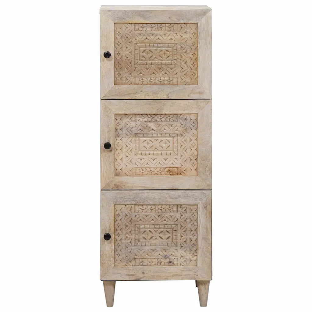 Credenza | Madia | Buffet da pranzo | Armadio da pranzo Bianco 40 x 33 x 110 cm legno massello di mango