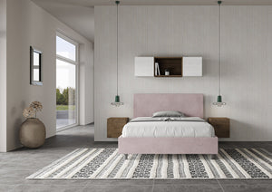 Letto Matrimoniale Large 170x200 cm con Rete Adele Glicine