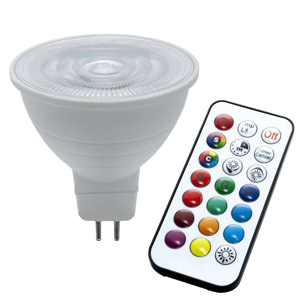 Trade Shop - Faretto Led Rgb+3000k 6w 12v Incasso 6cm Tondo Rgbw Effetti Luce Colorata Barca -