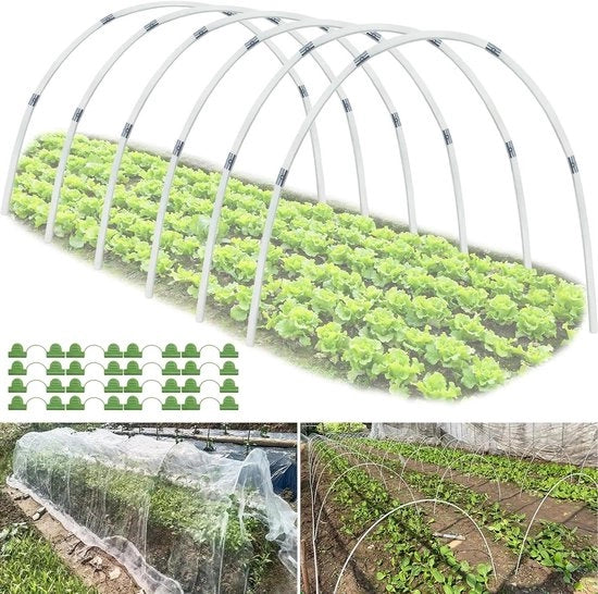 Tunnel per il giardinaggio con struttura di supporto in fibra di vetro per piante
