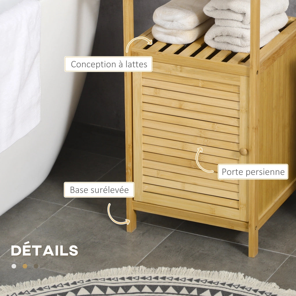 Mobile da bagno in bamb¨´ ¨C zephmum ¨C 33x36,5x67 cm naturale