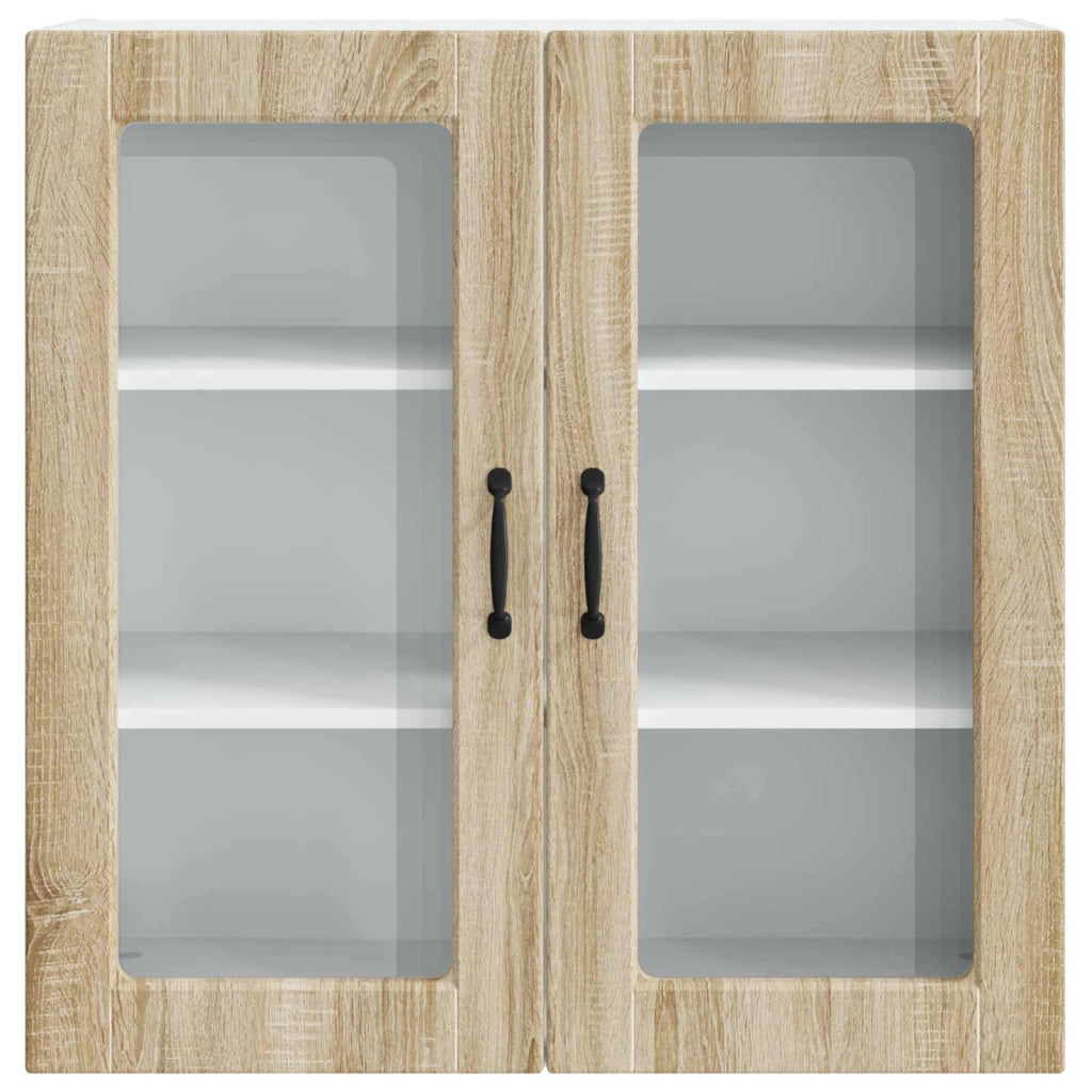 Mobile da cucina moderno a parete con ripiani 80 x 31 x 80 cm realizzato in legno composito di rovere Sonoma 02_0054410