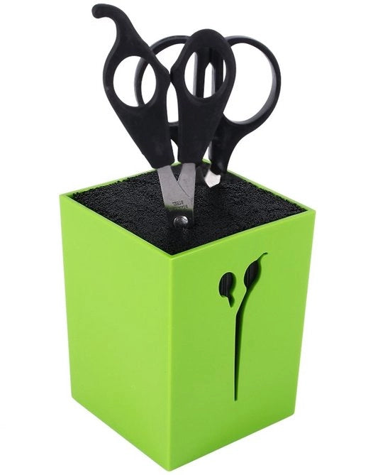 Oggetto di Ricarica Antiscivolo - Scatola di Stoccaggio Igiene - Per Parrucchieri - Colore Verde/Bianco/Nero - 8 x 8 x 10,5 cm - Sicuro e Stabile - Supporto per Sciabole