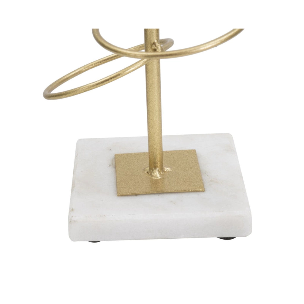 Portacandela VKH340, Oro, Marmo, 14x13x50,5 cm