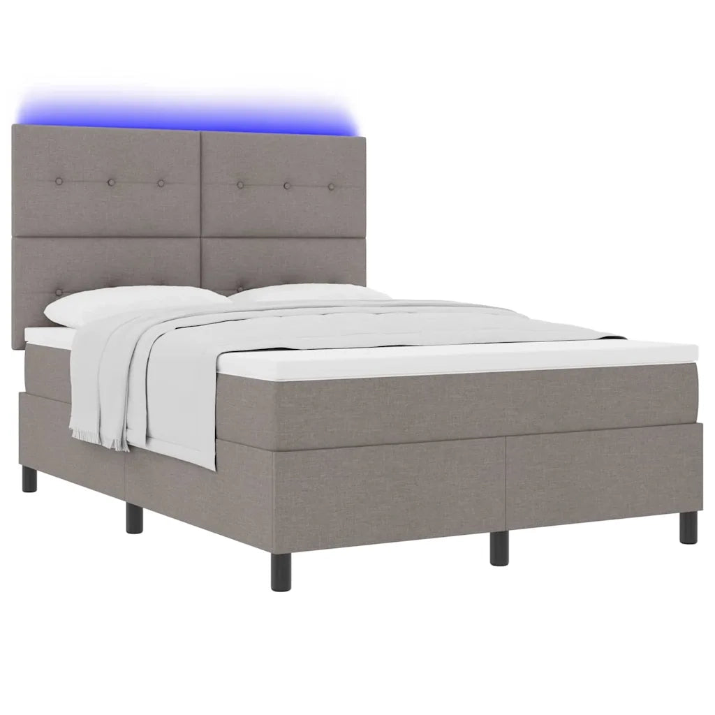 Letto a molle con materasso con led Talpa 160 x 200 cm Tessuto