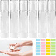Pompe senza aria 6 pezzi 100 ml - dispenser trasparente per shampoo gel, lotion e crema.