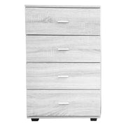 Cassettiera 4 Cassetti 63x40x82,5 Rivestita In Melamina Bianco Legno