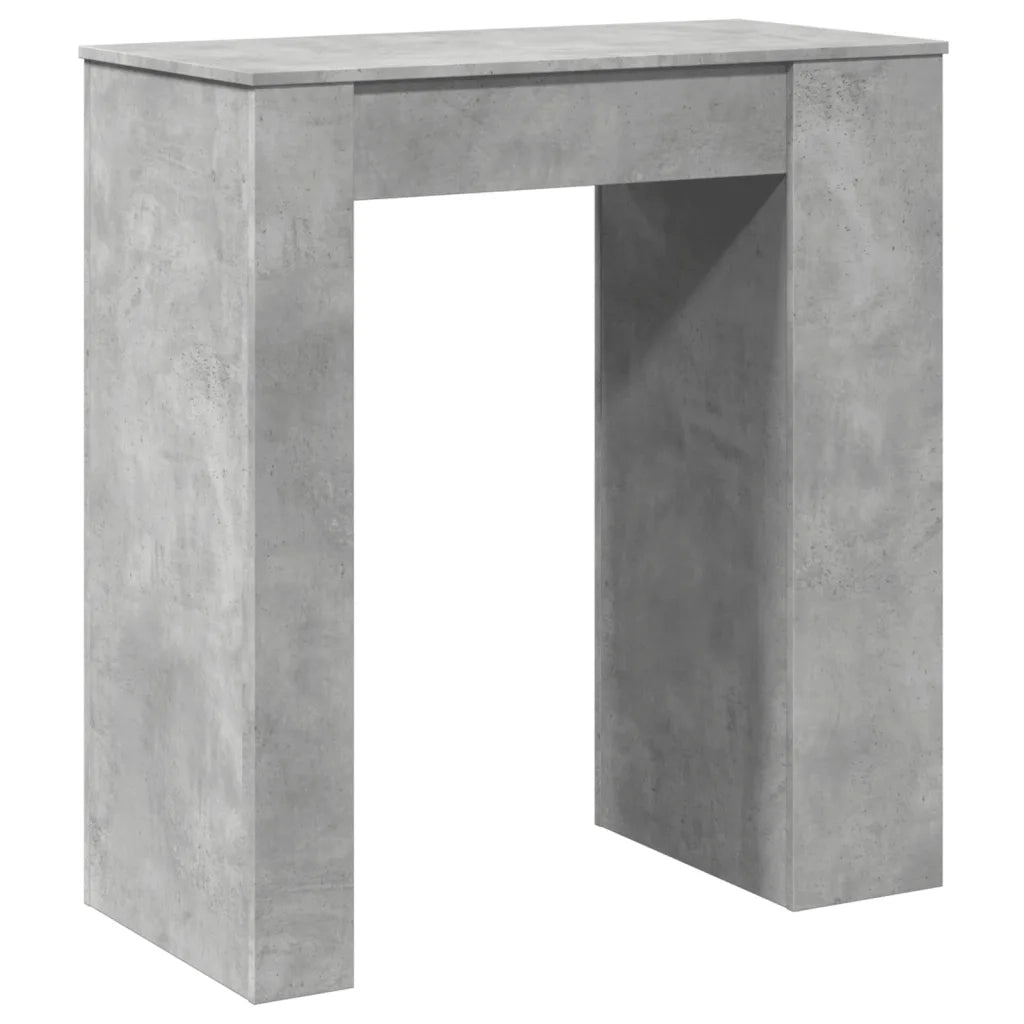 Tavolo Bar con Rastrelliera Grigio 95x47x103,5 cm Multistrato