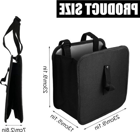Pronto Pieghevole Piccola Spazzatura - Auto Spazzatura Interno Organizzatore - Nero Idrorepellente Inerbile - Auto Suv Camion Cucina Ufficio
