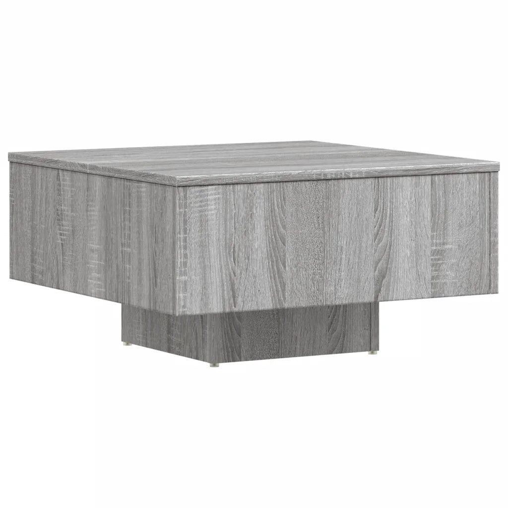 Tavolino Salotto-Tavolino da Soggiorno Grigio Sonoma 60x60x31,5 cm Legno Multistrato
