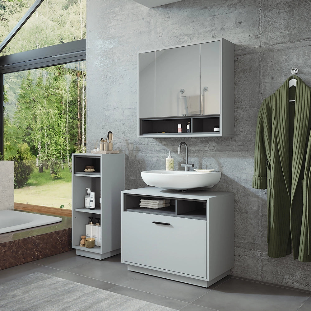 Vicco Set di mobili da bagno Grigio/antracite Set 2
