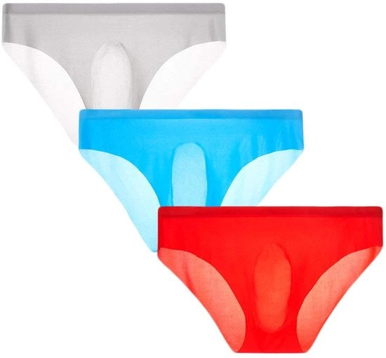Sottovesti per Uomo Ice Silky Thongs - Sottoveste Translucido e Respirante in Diverse Taglie