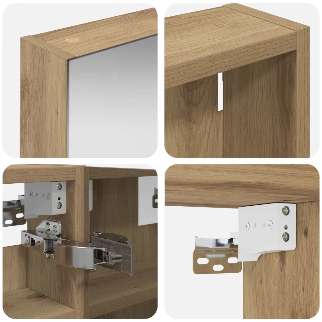 Set di Armadi da Bagno con lo scaffale 3 pcs 100 x 10,5 x 50 cm