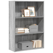 Libreria-Scaffale per Libri-Mobile di Stoccaggio Grigio Sonoma 80x30x114 cm in Legno Multistrato