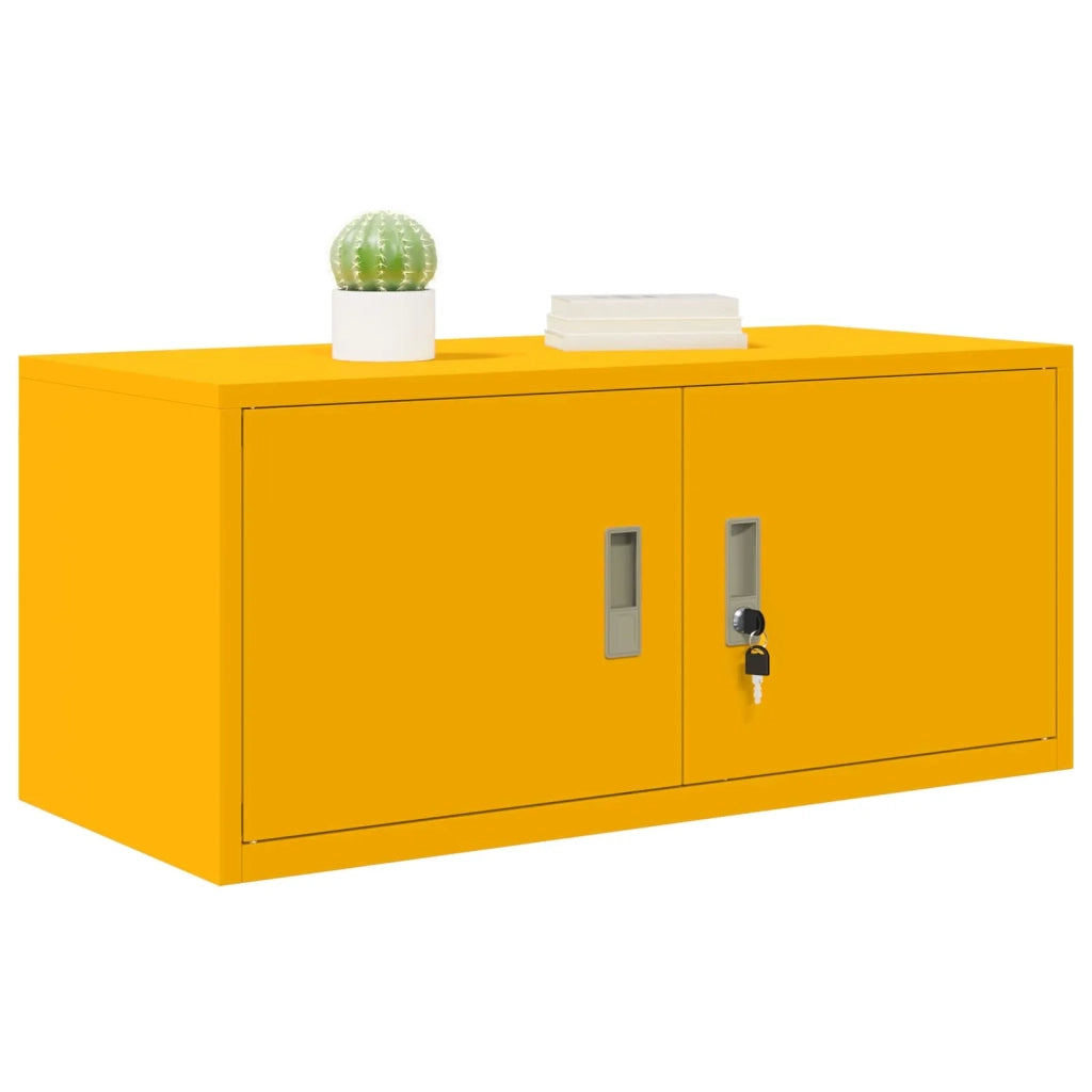 Armadio Giallo senape 90 x 40 x 40 cm Acciaio 891631