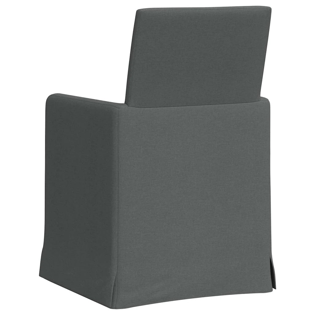 Sedie da pranzo 2 pcs Grigio scuro 57 x 67 x 95 cm Tessuto