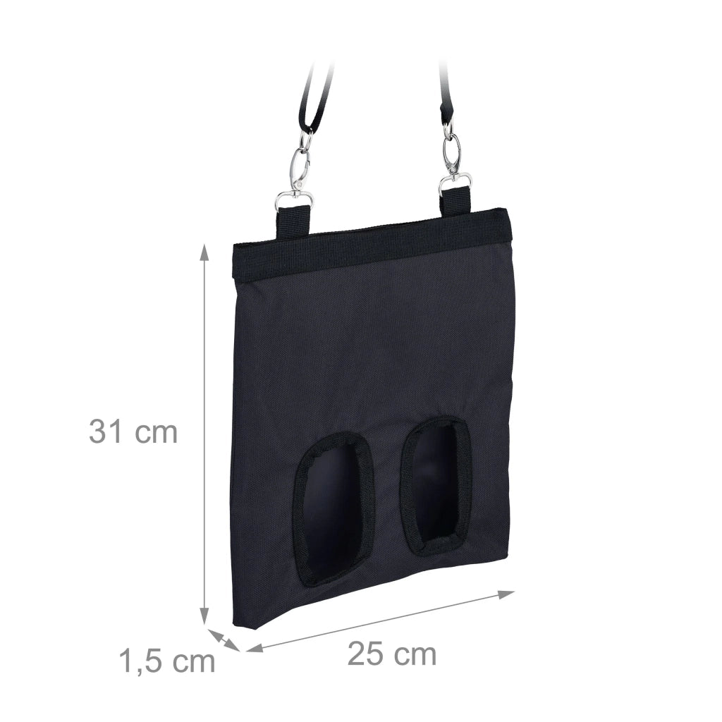 Pratico sacchetto per fieno sospeso per piccoli animali 31 x 25 x 1,5 cm favorisce l'alimentazione naturale in cotone beige 13_0014030