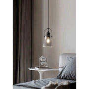Trade Shop - Lampadario A Sospensione Con Paralume In Vetro Lampada Moderna Attacco E27 Lp-90 -