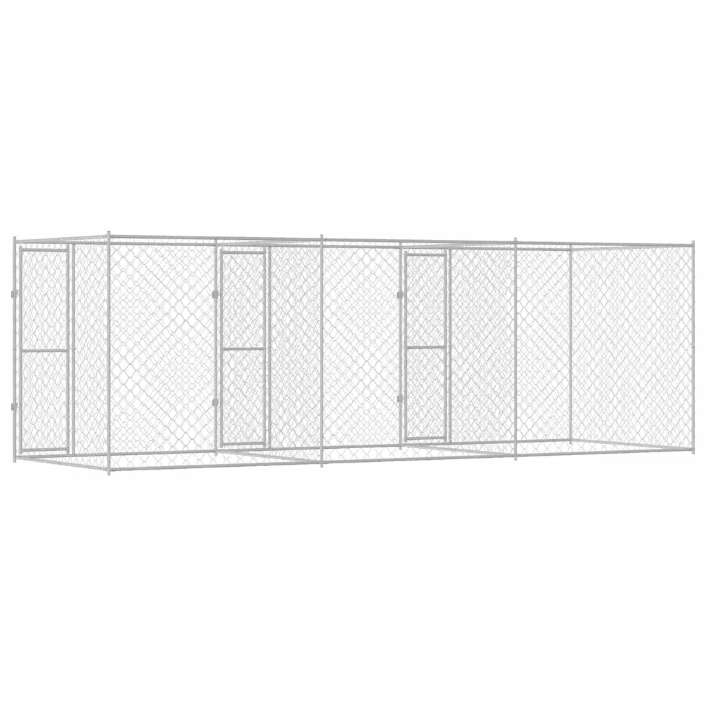 Gabbia per cani Argento 600 x 200 x 200 cm Acciaio zincato 3368307