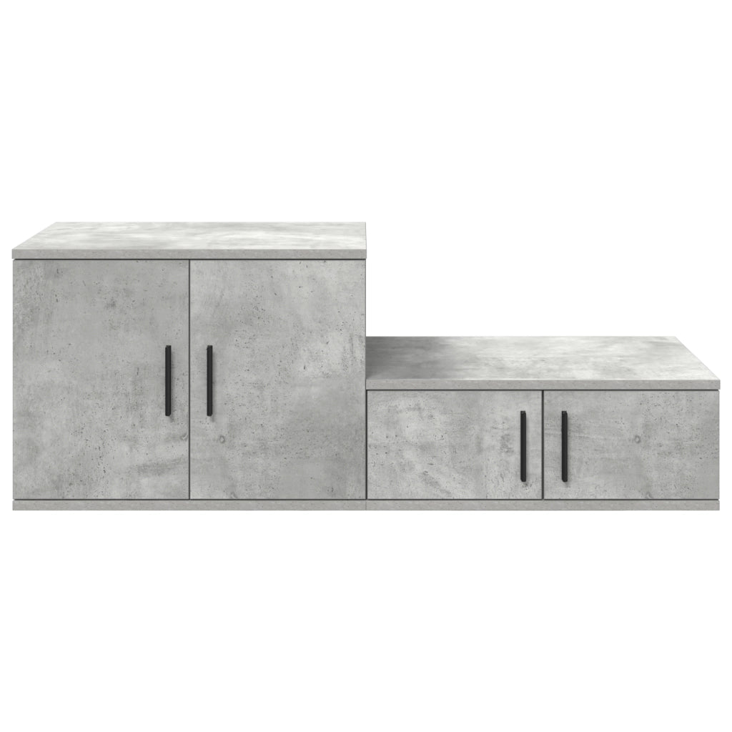 Armadio di Stoccaggio  Grigio Cemento 127x41x40 cm Legno Ingegnerizzato