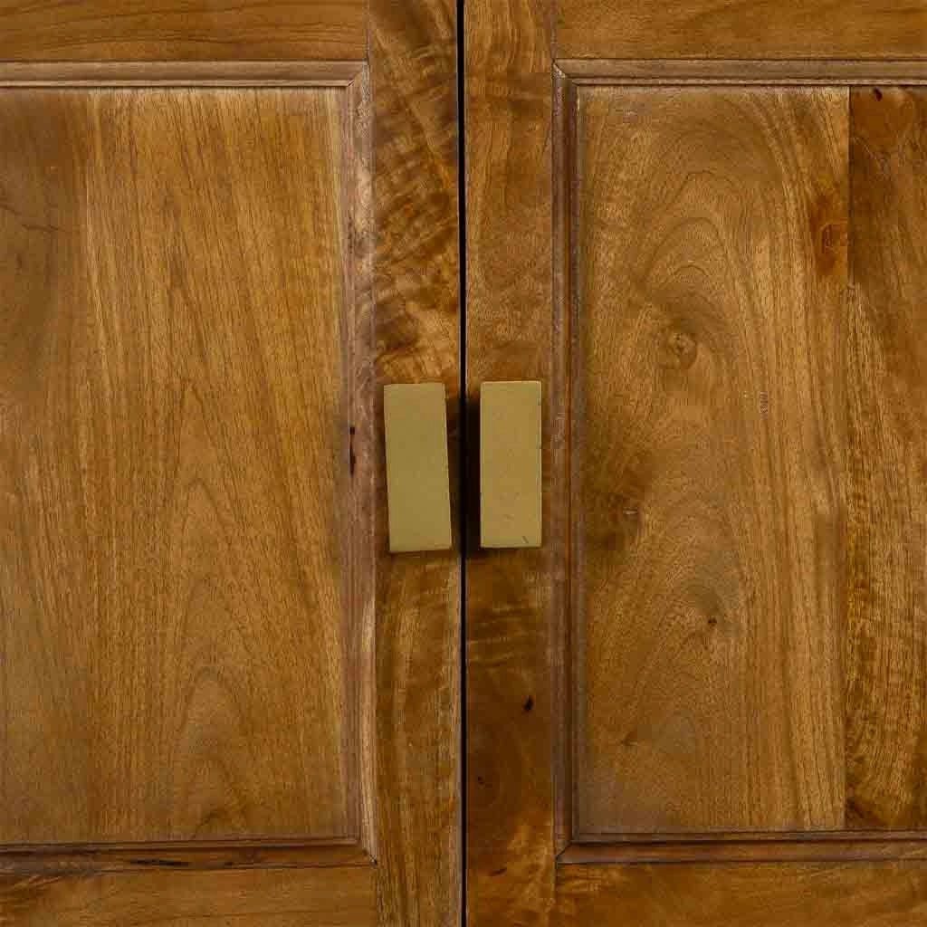 Credenza in legno marrone a 4 ante, 150x40x90h cm