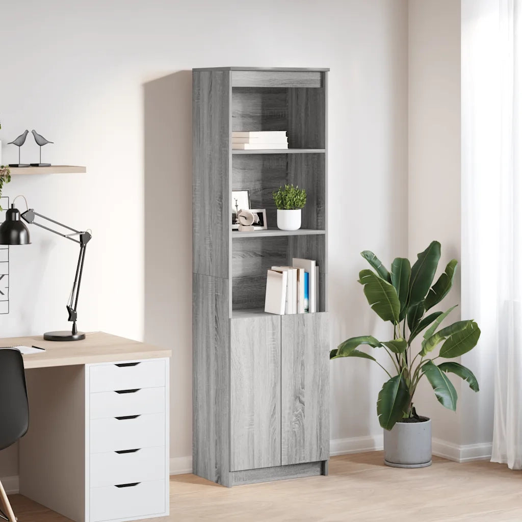 Credenza Grigio Sonoma 50x35x180 cm in Legno Multistrato 3328467